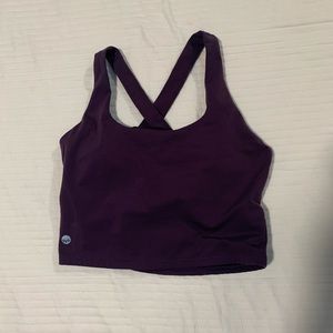 Senita Harmony Crop Top in Eggplant | Size Medium
